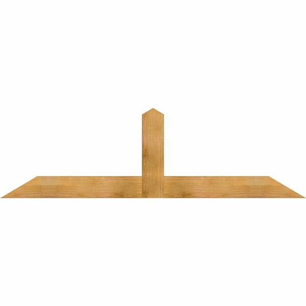 Ekena Millwork Portland Rough Sawn Timber Gable Bracket, Western Red Cedar, 84"W x 24"H x 2"D x 6"F, 7/12 Pitch GBW084X24X0206POR00RWR - main